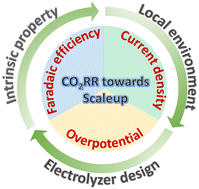 Graphical abstract: CO2 electrolysis towards large scale operation: rational catalyst and electrolyte design for efficient flow-cell