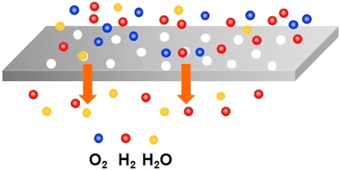 Graphical abstract: A polyfluorene-based electrolyte membrane for hydrogen/oxygen gas separation under humidified conditions