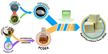 Graphical abstract: Synthesis of green-based carbon-doped nanosilica for enhanced mechanical properties of coconut oil-based rigid polyurethane foam