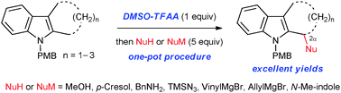 Graphical abstract: Active thionium species mediated functionalization at the 2α-position of indole derivatives