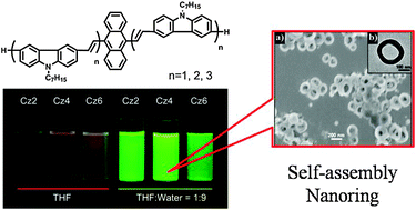 Graphical abstract: Aggregation emission properties and self-assembly of conjugated oligocarbazoles