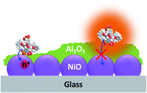 Graphical abstract: Single-molecule charge transfer dynamics in dye-sensitized p-type NiO solar cells: influences of insulating Al2O3 layers