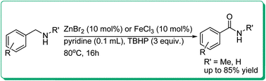 Graphical abstract: Lewis acid-catalyzed oxidation of benzylamines to benzamides
