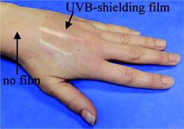 Graphical abstract: Water-resistant, hydrophobic UVB-shielding films from water-borne nanostructured latexes