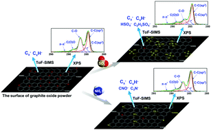 Graphical abstract: Reactions of SO2 and NH3 with epoxy groups on the surface of graphite oxide powder