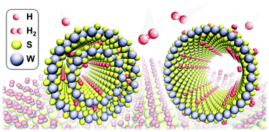 Graphical abstract: Modelling of adsorption and intercalation of hydrogen on/into tungsten disulphide multilayers and multiwall nanotubes