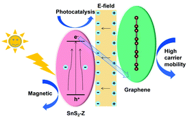 Graphical abstract: Theoretical design of SnS2–graphene heterojunctions with vacancy and impurity defects for multi-purpose photoelectric devices