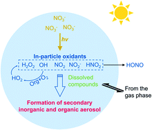 Graphical abstract: Particulate nitrate photolysis in the atmosphere