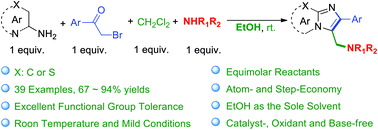 Graphical abstract: Four-component synthesis of 3-aminomethylated imidazoheterocycles in EtOH under catalyst-free, oxidant-free and mild conditions