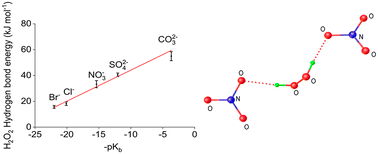 Graphical abstract: Hydrogen bonding of H2O2 molecules in crystal structures of alkali metal and tetraethylammonium nitrate peroxosolvates