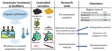 Graphical abstract: The resilience of constructed wetlands treating greywater: the effect of operating conditions and seasonal temperature decline