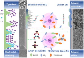 Graphical abstract: Adjusting anion–solvent dipole interactions in ether-based electrolytes for wide temperature range applications of sodium-ion batteries