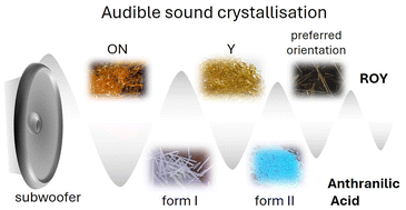 Graphical abstract: Controlling crystallisation with audible low frequency sound