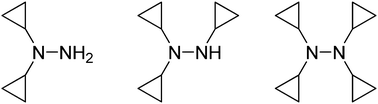 Graphical abstract: Synthesis of di-, tri- and tetracyclopropylhydrazines