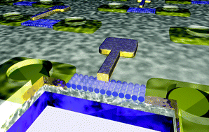 Graphical abstract: Coulomb blockade based field-effect transistors exploiting stripe-shaped channel geometries of self-assembled metal nanoparticles