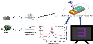 Graphical abstract: A self-powered p-CuBr/n-Si heterojunction photodetector based on vacuum thermally evaporated high-quality CuBr films