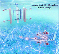 Graphical abstract: Realizing ampere-level CO2 electrolysis at low voltage over a woven network of few-atom-layer ultralong silverene nanobelts with ultrahigh aspect ratio by pairing with formaldehyde oxidation