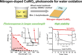 Graphical abstract: An anisotropically crystallized and nitrogen-doped CuWO4 photoanode for efficient and robust visible-light-driven water oxidation