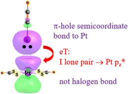 Graphical abstract: Semicoordinate and halogen bonding to group 10 and group 8 metals