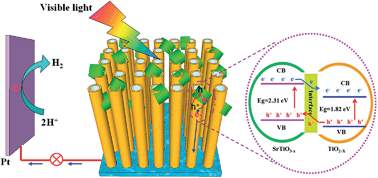 Graphical abstract: Synergistic effects of SrTiO3 nanocubes and Ti3+ dual-doping for highly improved photoelectrochemical performance of TiO2 nanotube arrays under visible light