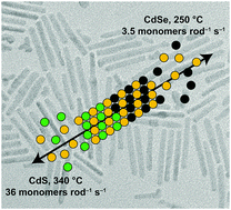 Graphical abstract: Kinetically controlled assembly of cadmium chalcogenide nanorods and nanorod heterostructures