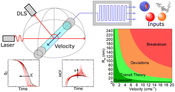 Graphical abstract: Microfluidic in-line dynamic light scattering with a commercial fibre optic system