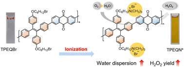Graphical abstract: Efficient photocatalytic H2O2 production by ionized AIE conjugated polyelectrolytes