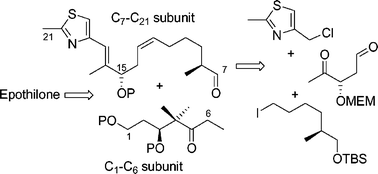 Graphical abstract: Studies towards the synthesis of epothilone A via organoboranes