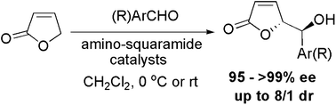 Graphical abstract: Organocatalytic asymmetric direct vinylogous aldol reactions of γ-crotonolactone with aromatic aldehydes
