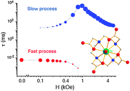Graphical abstract: Giant field dependence of the low temperature relaxation of the magnetization in a dysprosium(iii)–DOTA complex