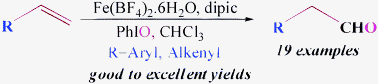 Graphical abstract: An iron catalyzed regioselective oxidation of terminal alkenes to aldehydes