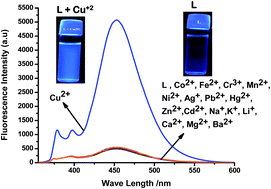 Graphical abstract: A pyrene-based simple but highly selective fluorescence sensor for Cu2+ ions via a static excimer mechanism