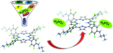 Graphical abstract: New porphyrin derivatives for phosphate anion sensing in both organic and aqueous media
