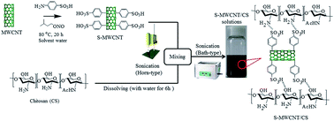 Graphical abstract: An environmentally friendly approach to functionalizing carbon nanotubes for fabricating a strong biocomposite Film