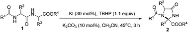 Graphical abstract: Dehydrogenative cyclization of N-acyl dipeptide esters for the synthesis of imidazolidin-4-ones