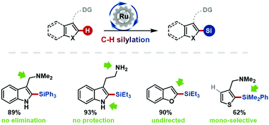 Graphical abstract: Ru-catalysed C–H silylation of unprotected gramines, tryptamines and their congeners