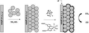 Graphical abstract: Directing the mechanism of CO2 reduction by a Mn catalyst through surface immobilization