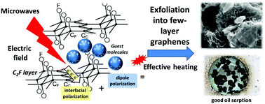 Graphical abstract: Microwave exfoliation of organic-intercalated fluorographites