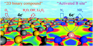 Graphical abstract: Strategies for computational design and discovery of two-dimensional transition-metal-free materials for electro-catalysis applications