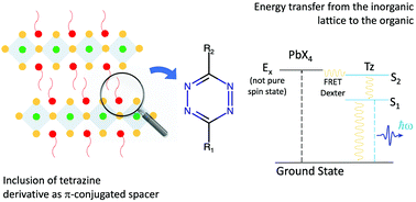 Graphical abstract: Tetrazine molecules as an efficient electronic diversion channel in 2D organic–inorganic perovskites