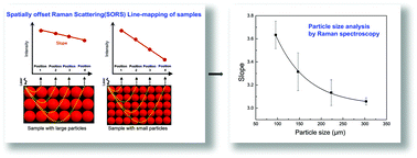 Graphical abstract: Spatially offset Raman scattering line-mapping as a potential tool for particle size analysis