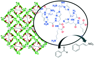 Graphical abstract: Catalytic activity of a CuGHK peptide-based porous material
