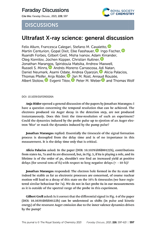 Ultrafast X-ray science: general discussion