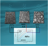 Graphical abstract: Rational design of NiFe alloys for efficient electrochemical hydrogen evolution reaction: effects of Ni/Fe molar ratios