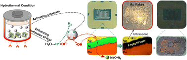 Graphical abstract: Hydrothermal enhanced etching of Ni for direct recovery of gold flakes from electronic waste