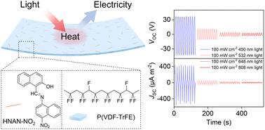 Graphical abstract: Schiff base organic molecular crystals/ferroelectric polymer composite for photo-pyroelectric conversion