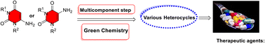 Graphical abstract: 5-Amino- and 6-amino-uracils in the synthesis of various heterocycles as therapeutic agents: a review