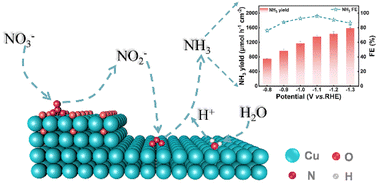 Graphical abstract: The promotion of nitrate conversion into ammonia via the construction of tandem dual active sites of copper and cuprous oxide