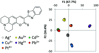 Graphical abstract: Pattern recognition of toxic metal ions using a single-probe thiocoumarin array