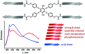 Graphical abstract: Structure and luminescence properties of supramolecular polymers of amphiphilic aromatic thioether–peptide conjugates in water